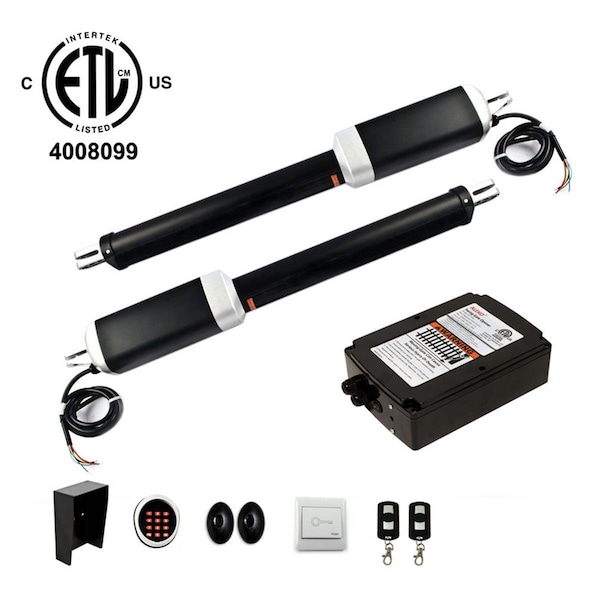Tepee Supplies ETL Listed Accessories Kit & Swing Gate Opener for Dual Swing Gates up to 1300 lbs TE3304276 - main
